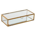 Box-Schmuckkästchen Home ESPRIT Gold Metall Kristall 23 X 10 X 5,5 cm