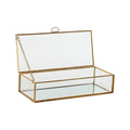 Box-Schmuckkästchen Home ESPRIT Gold Metall Kristall 23 X 10 X 5,5 cm