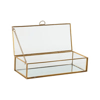 Box-Schmuckkästchen Home ESPRIT Gold Metall Kristall 23 X 10 X 5,5 cm