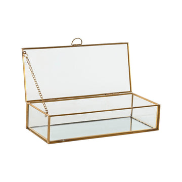 Box-Schmuckkästchen Home ESPRIT Gold Metall Kristall 23 X 10 X 5,5 cm