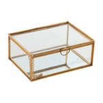 Box-Schmuckkästchen Home ESPRIT Gold Metall Kristall 14 X 10,3 X 5,8 cm