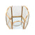 Box-Schmuckkästchen Home ESPRIT Gold Metall Kristall 9,2 X 8,2 X 9,5 cm