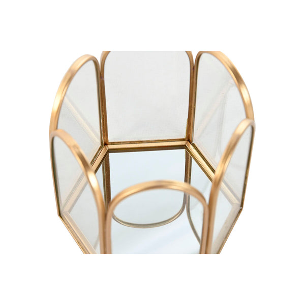 Box-Schmuckkästchen Home ESPRIT Gold Metall Kristall 9,2 X 8,2 X 9,5 cm
