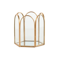 Box-Schmuckkästchen Home ESPRIT Gold Metall Kristall 9,2 X 8,2 X 9,5 cm