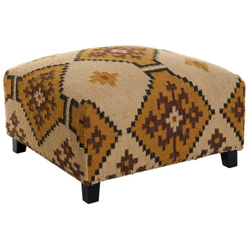 Fußstütze Home ESPRIT Beige Senf 80 x 80 x 44 cm