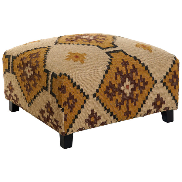 Fußstütze Home ESPRIT Beige Senf 80 x 80 x 44 cm