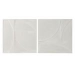 Wanddekoration Home ESPRIT Weiß Moderne 80 x 4 x 80 cm (2 Stück)
