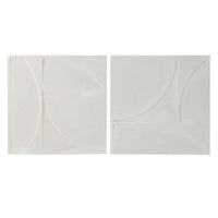 Wanddekoration Home ESPRIT Weiß Moderne 80 x 4 x 80 cm (2 Stück)
