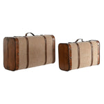 Truhensatz Home ESPRIT Braun Beige Polyester Holz 60 x 37 x 24 cm