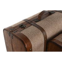 Truhensatz Home ESPRIT Braun Beige Polyester Holz 60 x 37 x 24 cm