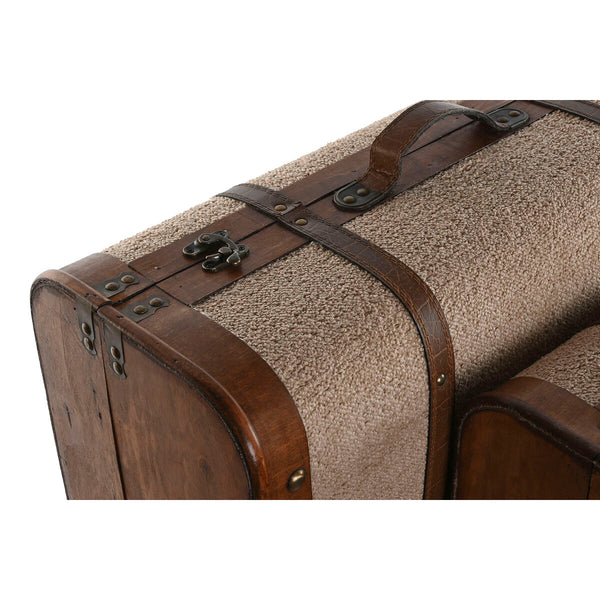 Truhensatz Home ESPRIT Braun Beige Polyester Holz 60 x 37 x 24 cm