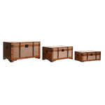 Truhensatz Home ESPRIT Braun Beige Polyester Holz 80 x 49 x 45 cm (3 Stück)