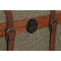 Truhensatz Home ESPRIT grün Bunt Holz Leinwand Tropical 60 x 43,5 x 42 cm (3 Stück)