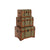 Truhensatz Home ESPRIT grün Bunt Holz Leinwand Tropical 60 x 43,5 x 42 cm (3 Stück)