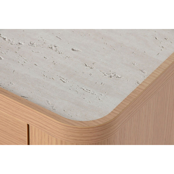 Nachttisch Home ESPRIT natürlich Hellgrau 56 X 40 X 51 cm