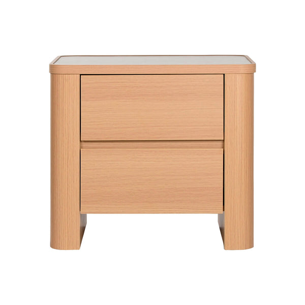 Nachttisch Home ESPRIT natürlich Hellgrau 56 X 40 X 51 cm