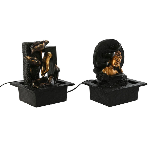Gartenbrunnen Home ESPRIT Harz Buddha Orientalisch 21 x 19 x 27 cm (2 Stück)