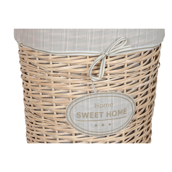 Korb für schmutzige Wäsche Home ESPRIT Creme korb Shabby Chic 45 x 45 x 55 cm 3 Stücke