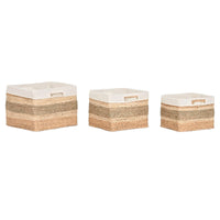 Korb-Set Home ESPRIT natürlich Seegras Tropical 40 x 33 x 28 cm 3 Stücke