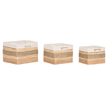 Korb-Set Home ESPRIT natürlich Seegras Tropical 40 x 33 x 28 cm 3 Stücke