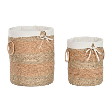 Korb-Set Home ESPRIT Creme natürlich Seegras (2 Stücke)
