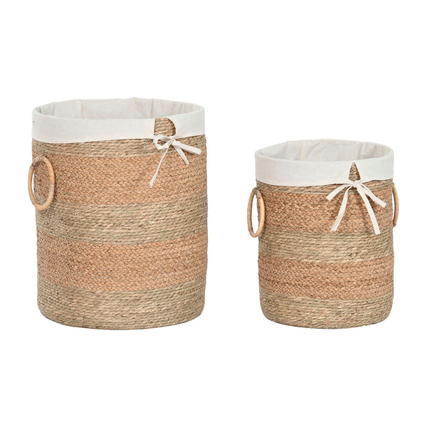 Korb-Set Home ESPRIT Creme natürlich Seegras (2 Stücke)