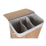 Korb für schmutzige Wäsche Home ESPRIT Weiß natürlich Bambus 140 L 60 x 40 x 60 cm