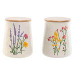 Gefäß Home ESPRIT Bunt Blomster Shabby Chic (2 Stück)