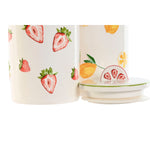 Gefäß Home ESPRIT Gelb Rot grün Moderne Obst (2 Stück)
