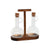 Öl- und Essig-Set Home ESPRIT natürlich Kristall Akazienholz 350 ml 20,4 x 9 x 21 cm