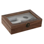 Weinzubehör-Set Home ESPRIT Schwarz natürlich Edelstahl Holz MDF 21 x 14,5 x 5,4 cm