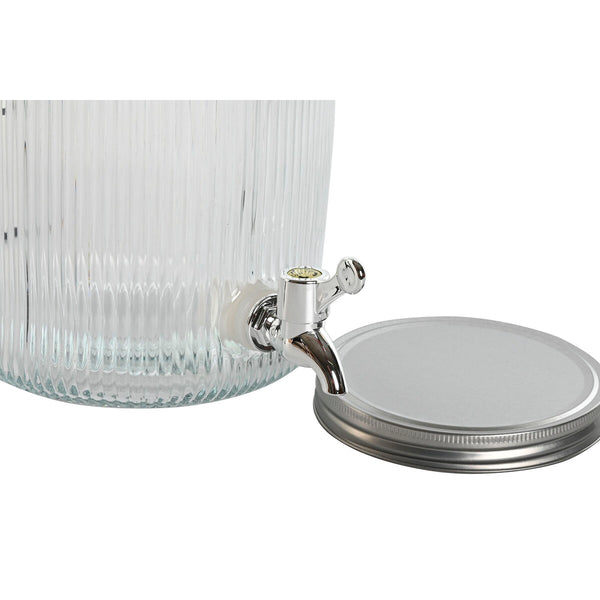 Wasserspender Home ESPRIT Schwarz Metall Silikon Kristall ABS 5 L 19,6 x 23,5 x 40,5 cm