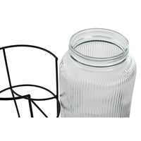 Wasserspender Home ESPRIT Schwarz Metall Silikon Kristall ABS 5 L 19,6 x 23,5 x 40,5 cm