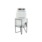 Wasserspender Home ESPRIT Schwarz Metall Silikon Kristall ABS 5 L 19,6 x 23,5 x 40,5 cm