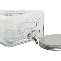 Wasserspender Home ESPRIT Durchsichtig Metall Silikon Kristall ABS 3,5 L 19 x 25 x 16 cm