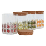 Gefäß Home ESPRIT Gelb grün natürlich Kork Silikon Borosilikatglas Shabby Chic 700 ml (4 Stück)