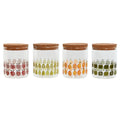 Gefäß Home ESPRIT Gelb grün natürlich Kork Silikon Borosilikatglas Shabby Chic 700 ml (4 Stück)