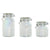 Set mit 3 Kanistern Home ESPRIT Durchsichtig Metall Kristall 1,2 L 3 Stücke