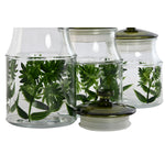 Set mit 3 Kanistern Home ESPRIT grün Kristall 1,2 L 3 Stücke