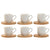 Satz von Kaffeetassen Home ESPRIT Weiß Bambus Porzellan 90 ml