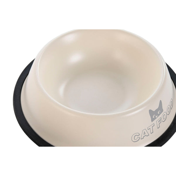Futternapf für Hunde Home ESPRIT Beige Gummi Metall 200 ml 600 ml 700 ml 1 L 29 X 29 X 6,5 cm