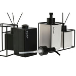 Badezimmer Set Home ESPRIT Weiß Schwarz Metall Dolomite 14,5 x 8 x 17 cm 2 Stücke (2 Stück)