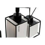 Badezimmer Set Home ESPRIT Weiß Schwarz Metall Dolomite 14,5 x 8 x 17 cm 2 Stücke (2 Stück)