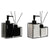Badezimmer Set Home ESPRIT Weiß Schwarz Metall Dolomite 14,5 x 8 x 17 cm 2 Stücke (2 Stück)