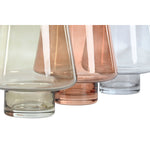 Vase Home ESPRIT Blau grün Bernstein Kristall Moderne 14,5 x 14,5 x 18 cm (3 Stück)