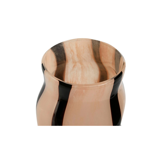 Vase Home ESPRIT Schwarz Creme Kristall Moderne 15 x 15 x 29,2 cm