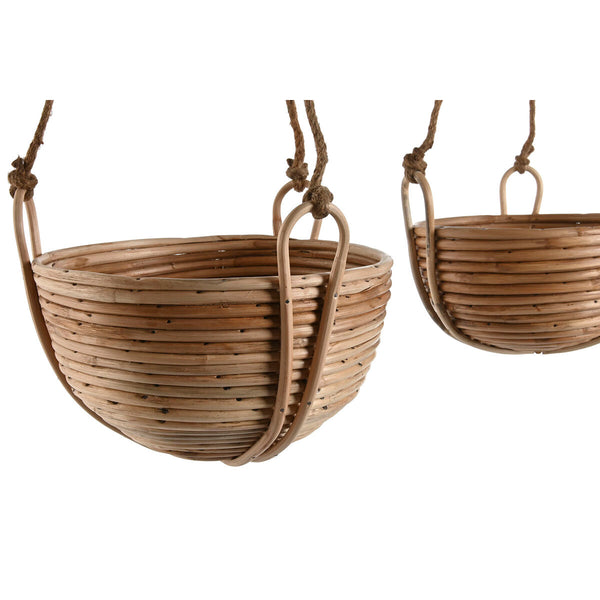 Satz Blumentöpfe Home ESPRIT natürlich korb Schnur 31 x 31 x 23 cm (3 Stücke)