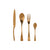 Besteck Home ESPRIT Gold Edelstahl 2 x 1,5 x 25,5 cm 16 Stücke