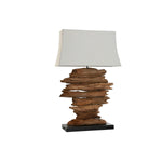 Tischlampe Home ESPRIT Eisen Teakholz 50 X 22 X 80 cm