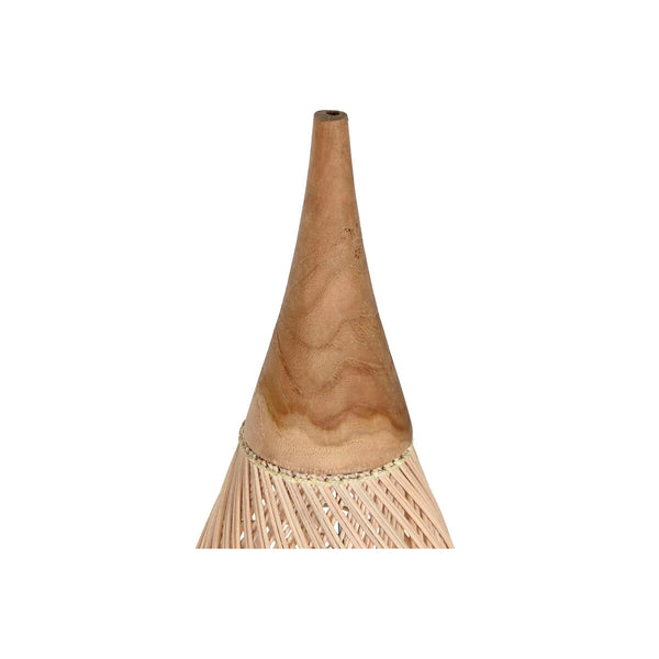 Lampenschirm Home ESPRIT natürlich Bambus Teakholz 35 x 35 x 85 cm (2 Stück)